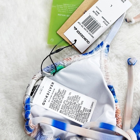 NWT Quicksilver Womens Smock Triangle Bikini Top Tie Dye - Picture 7 of 7